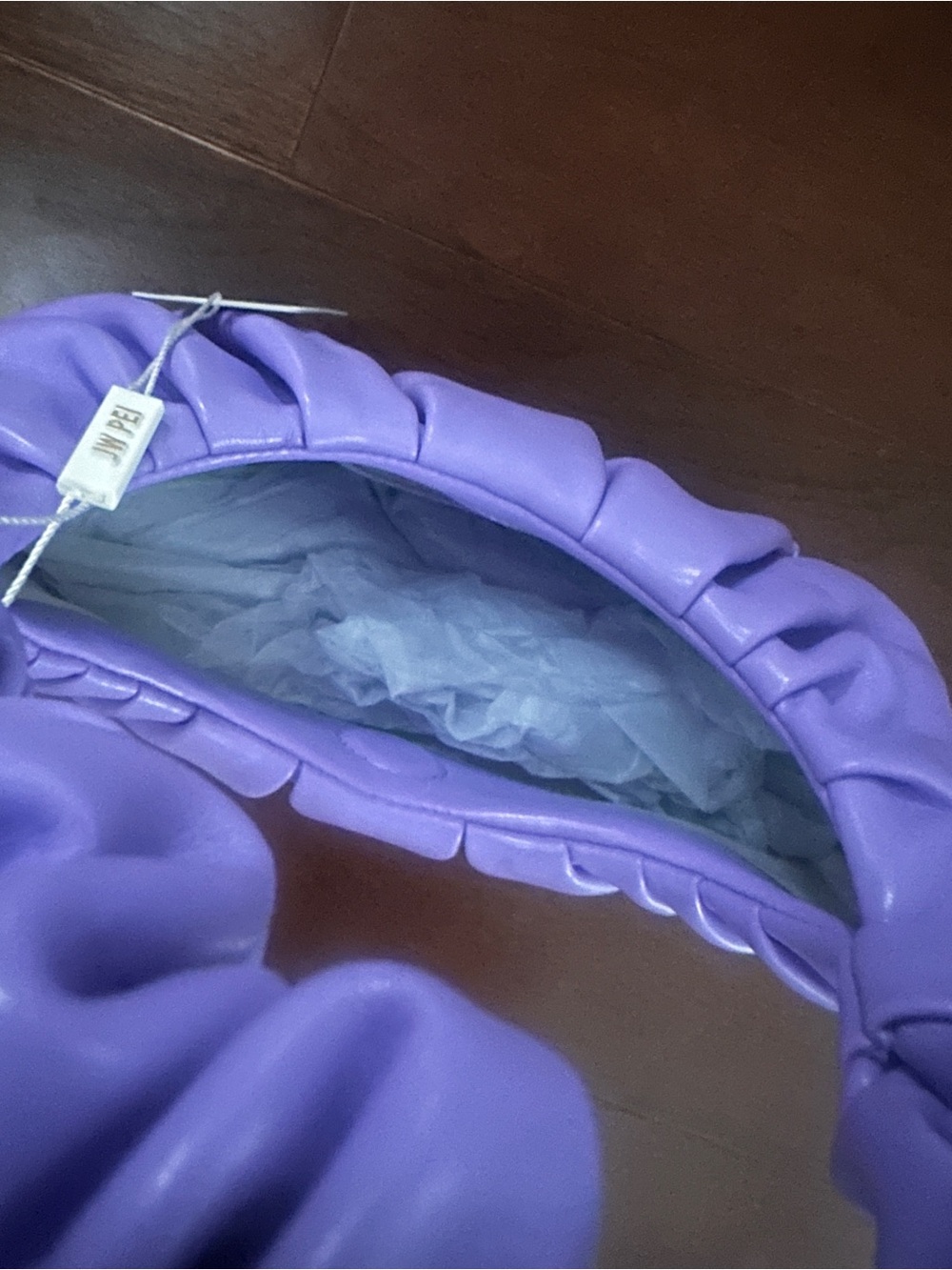 JW PEI Lilac Ruched Handle Shoulder Bag - Picture 2 of 3